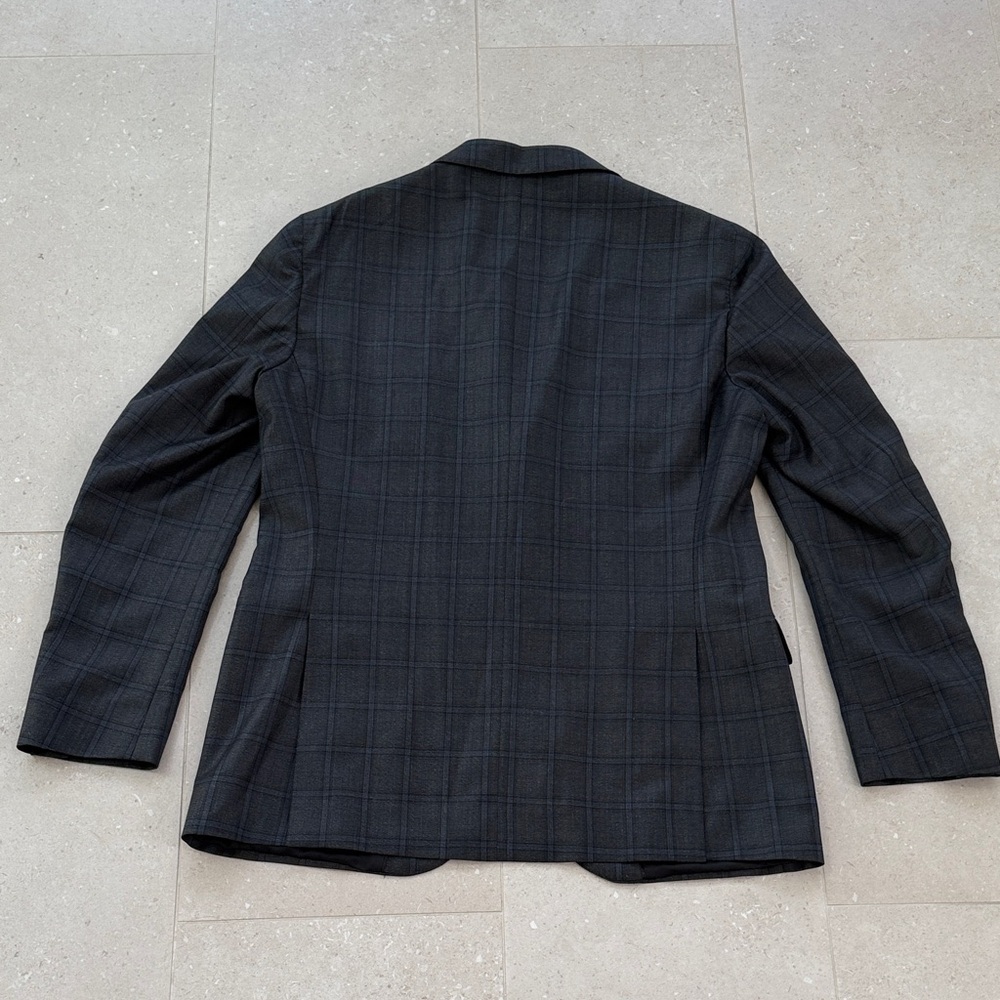 Lubiam Dark Gray Checkered Blazer - Picture 2 of 6